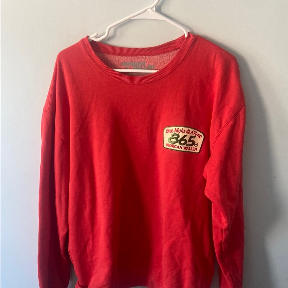 Morgan Wallen Red Crew Neck Sweater